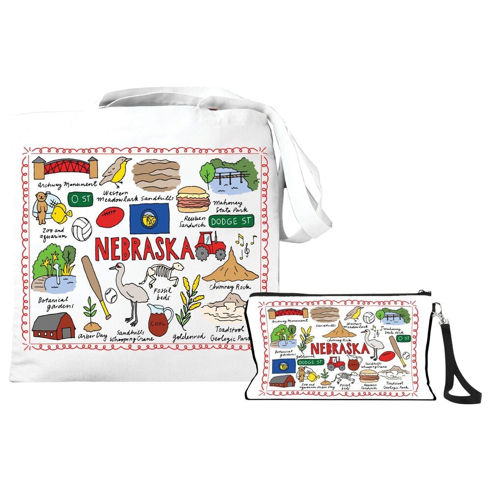 1 Brilliant Gift Wanderer Nebraska Tote Bag in White, , large