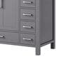 Lexora Home Jacques 48" Single Bathroom Vanity in Dark Grey with 2 cm White Cultured Marble Top and Rectangular Sink, , large