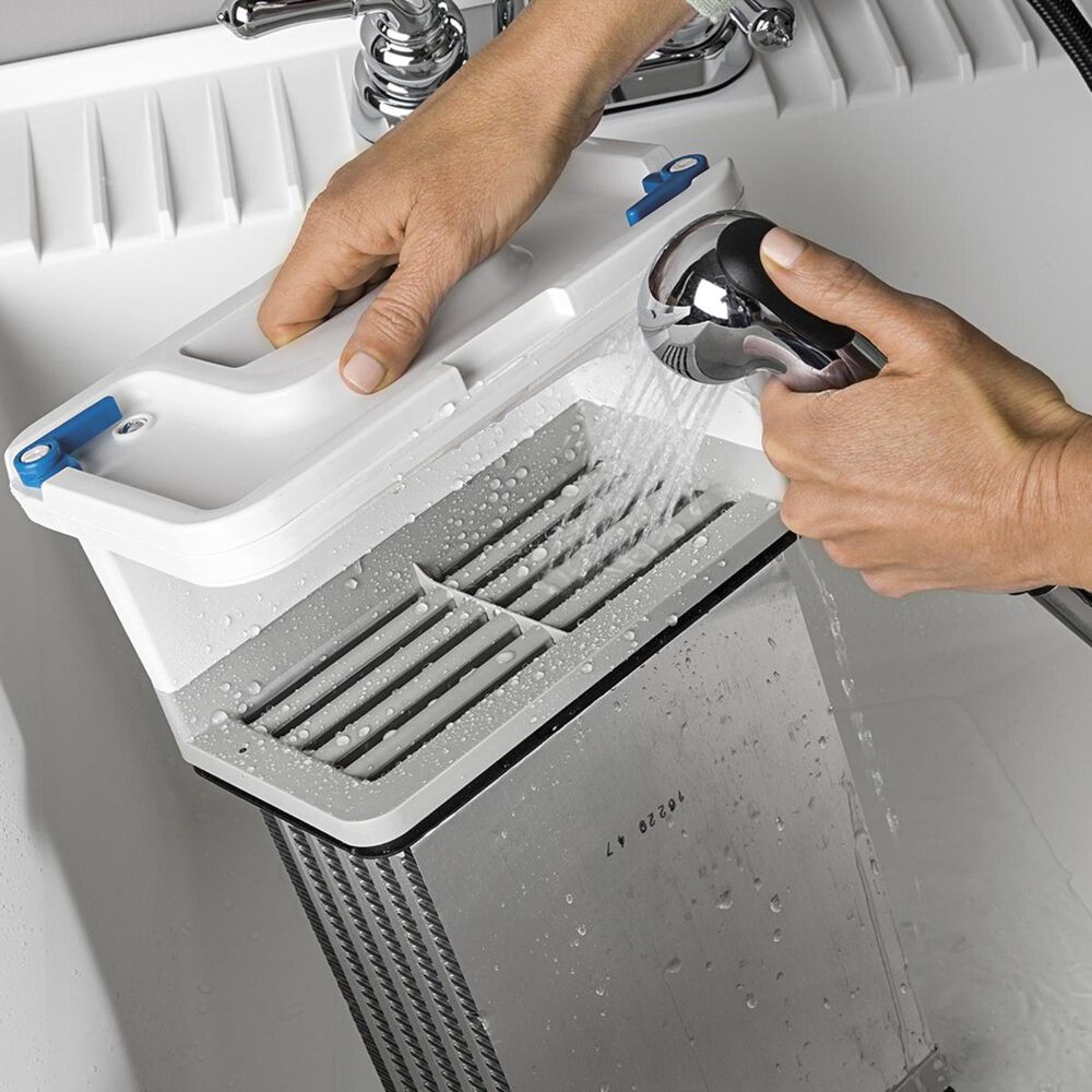 GE Appliances 24" Ventless Condenser Electric Dryer in White, , large