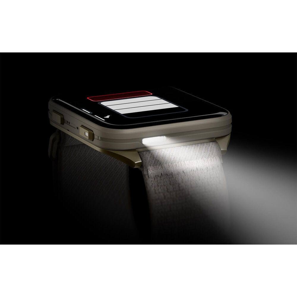 Garmin Venu X1 GPS Smartwatch - Soft Gold with Titanium Caseback and French Gray Nylon Band, , large