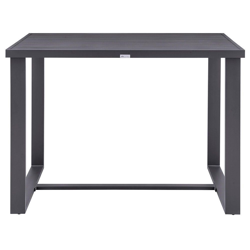 Blue River Argiope Outdoor Patio Bar Height Dining Table in Dark Gray - Table Only, , large