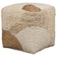 Blue Sun Designs Emmeline Pouf Ottoman in Natural and Ivory, , large