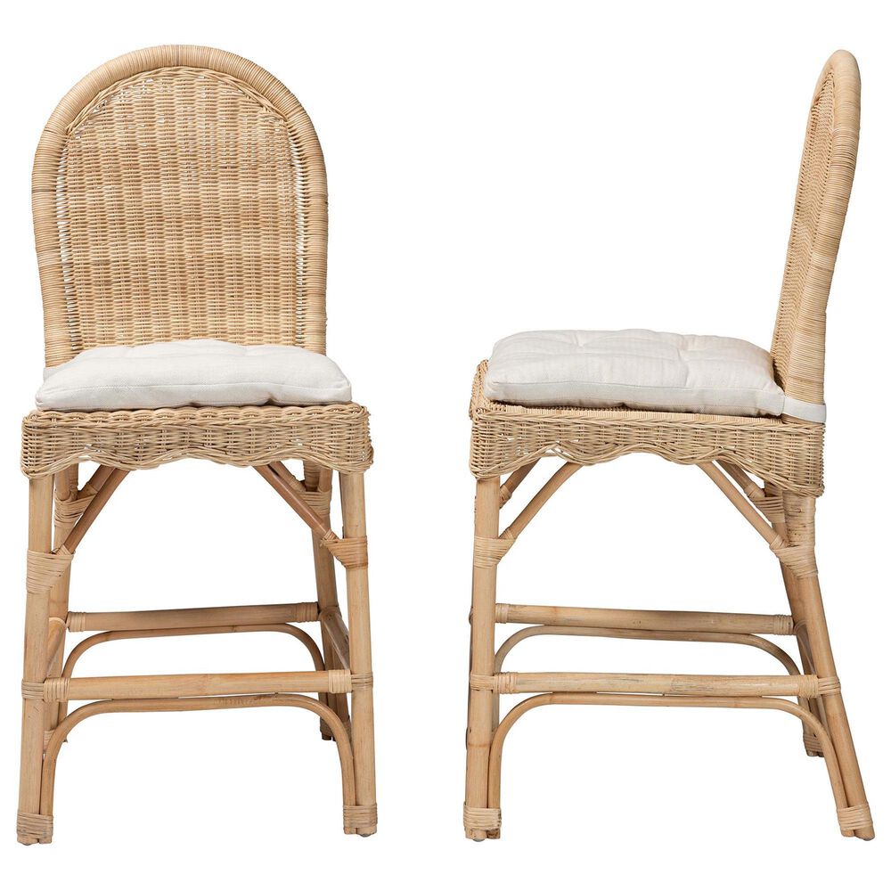 Baxton Studio Bilu Counter Stool Set in Light Honey (Set of 2), , large