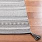 Safavieh Montauk MTK215F 6" x 9" Grey and Ivory Area Rug, , large