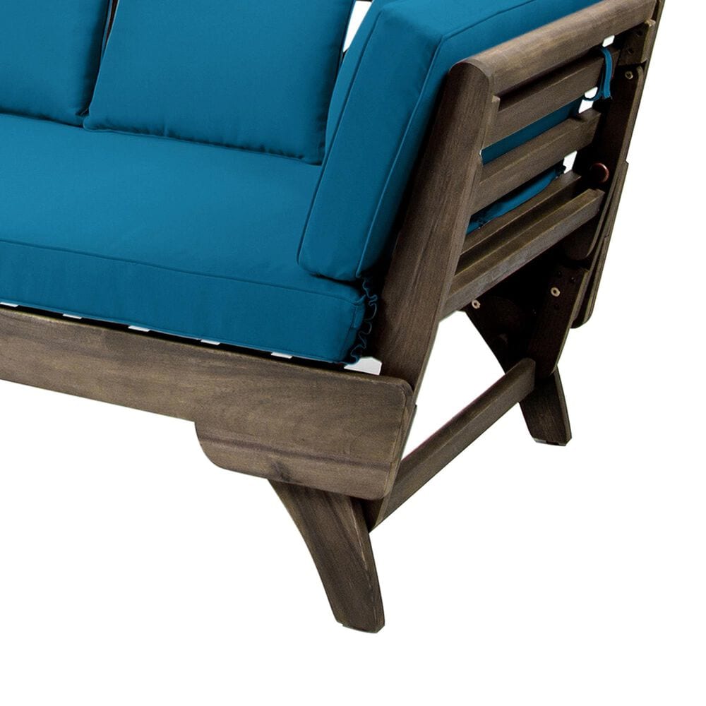 Hearth and Haven Ottavio Outdoor Sofa Daybed in Dark Teal, , large