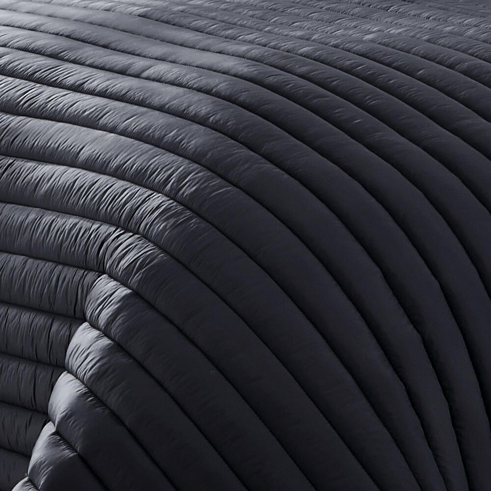 Hallmart Collectibles Puffer 3-Piece Full/Queen Comforter Set in Black, , large