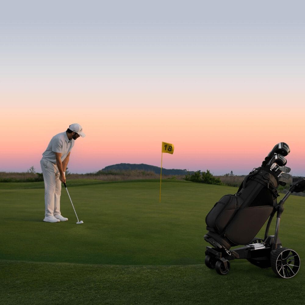 Navee Birdie 3X Electric Golf Push Cart in Black, , large