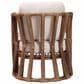 Baxton Studio Westham Arm Chair with Light Brown Rattan in White, , large