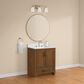 37B Lucerne 30" Single Bathroom Vanity in Dark Maplewood with Marble Top and Backsplash, , large