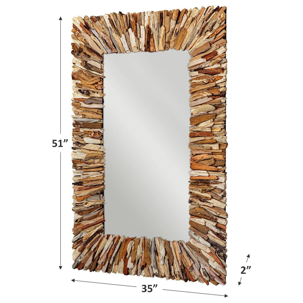 Uttermost Teak Branch Mirror in Natural Teak, , large