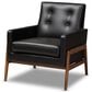 Baxton Studio Perris Lounge Chair in Black, , large