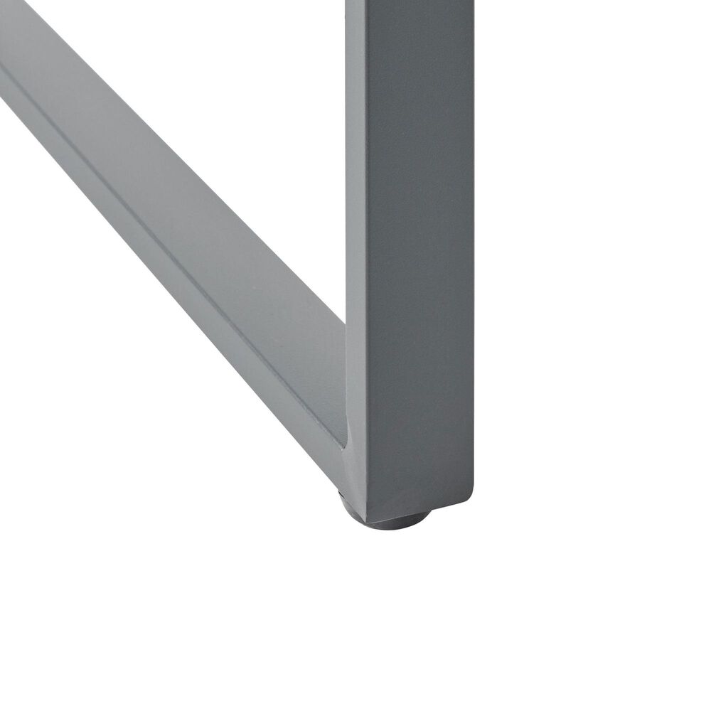 Hearth and Haven Glasgow Outdoor Dining Chair with Mesh Seat in Grey &#40;Set of 2&#41;, , large