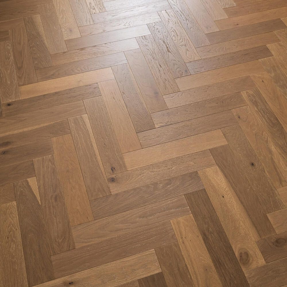Karastan Gault Estate Herringbone English Brown Oak Engineered Hardwood, , large
