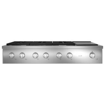 Cafe 48" Natural Gas Rangetop with Integrated Griddle in Stainless Steel and Brushed Stainless, , large