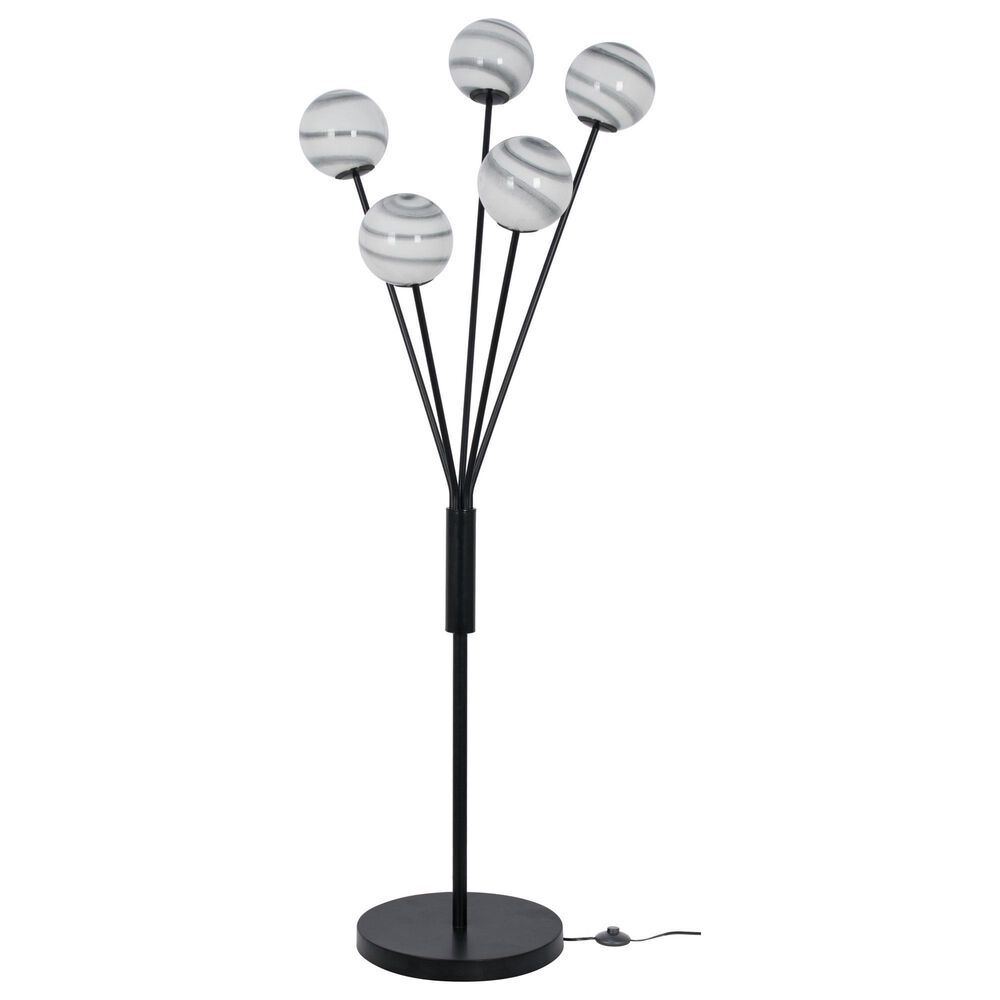 Lamps Per Se Globe Floor Lamp in Black, , large