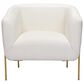 Zuo Modern Micaela Arm Chair in Ivory and Gold, , large