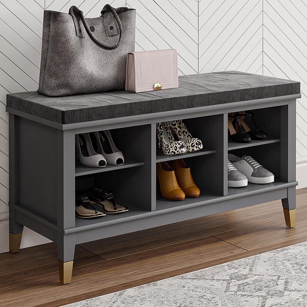 DHP Westerleigh Entryway Bench in Graphite Grey, , large
