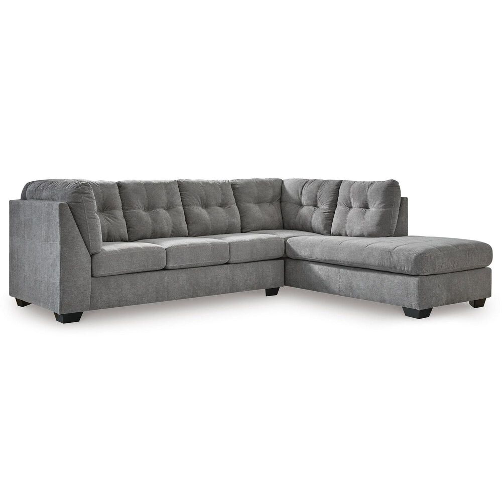 Ashley Marleton 2-Piece Right Facing Sleeper Sectional with Chaise in Gray, , large