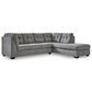 Ashley Marleton 2-Piece Right Facing Sleeper Sectional with Chaise in Gray, , large