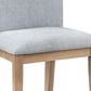 HOMLUX Armless Chair with Gray Cushion in Oak (Set of 2), , large