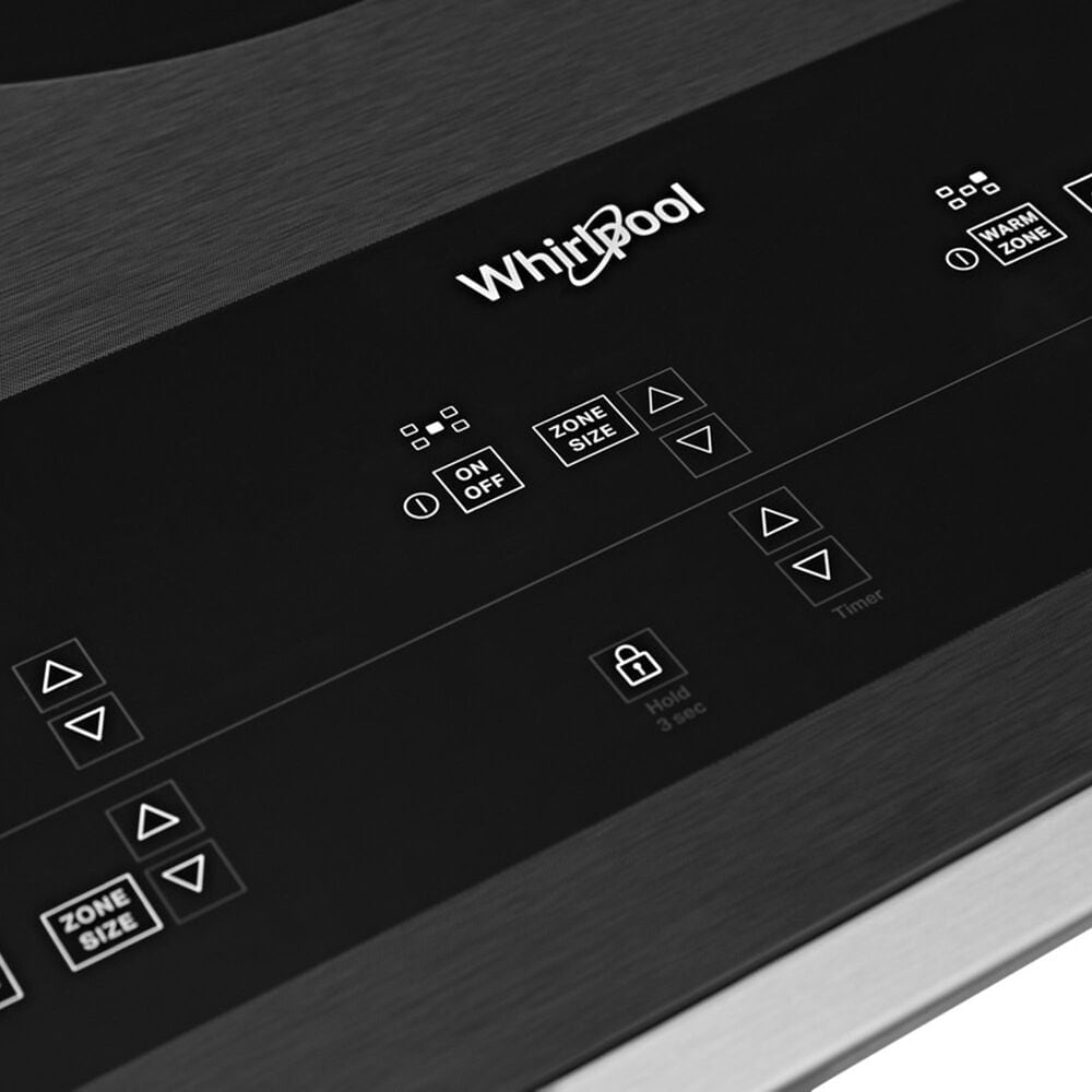 Whirlpool 36&quot; Electric Ceramic Glass Cooktop with Triple Radiant Element In Stainless Steel, , large