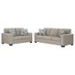 Ashley Deltona Stationary Sofa and Loveseat Set in Parchment, , large