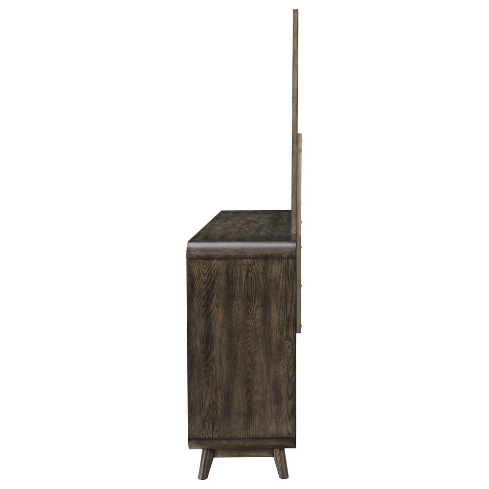 New Heritage Design Rex 8-Drawer Dresser with Mirror in Walnut, , large