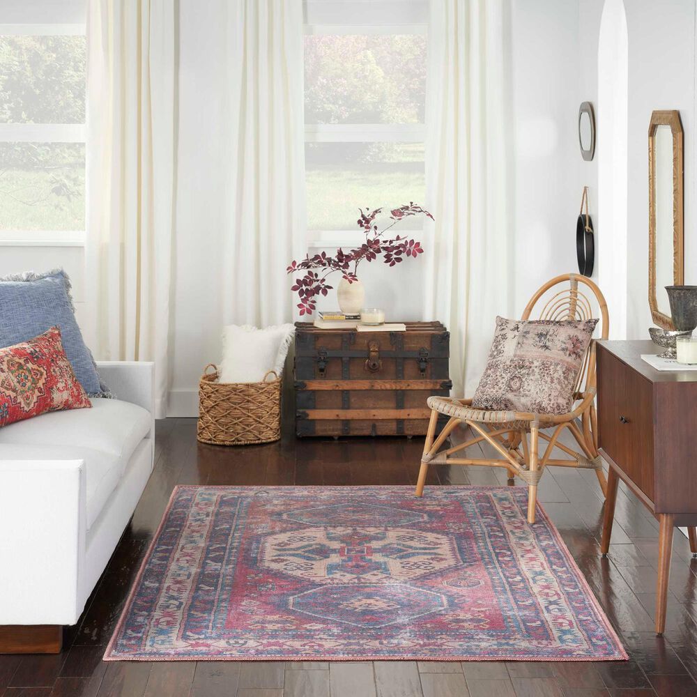 57 Grand by Nicole Curtis Series 1 9&#39;2&quot; x 12&#39; Red, Beige and Navy Area Rug, , large