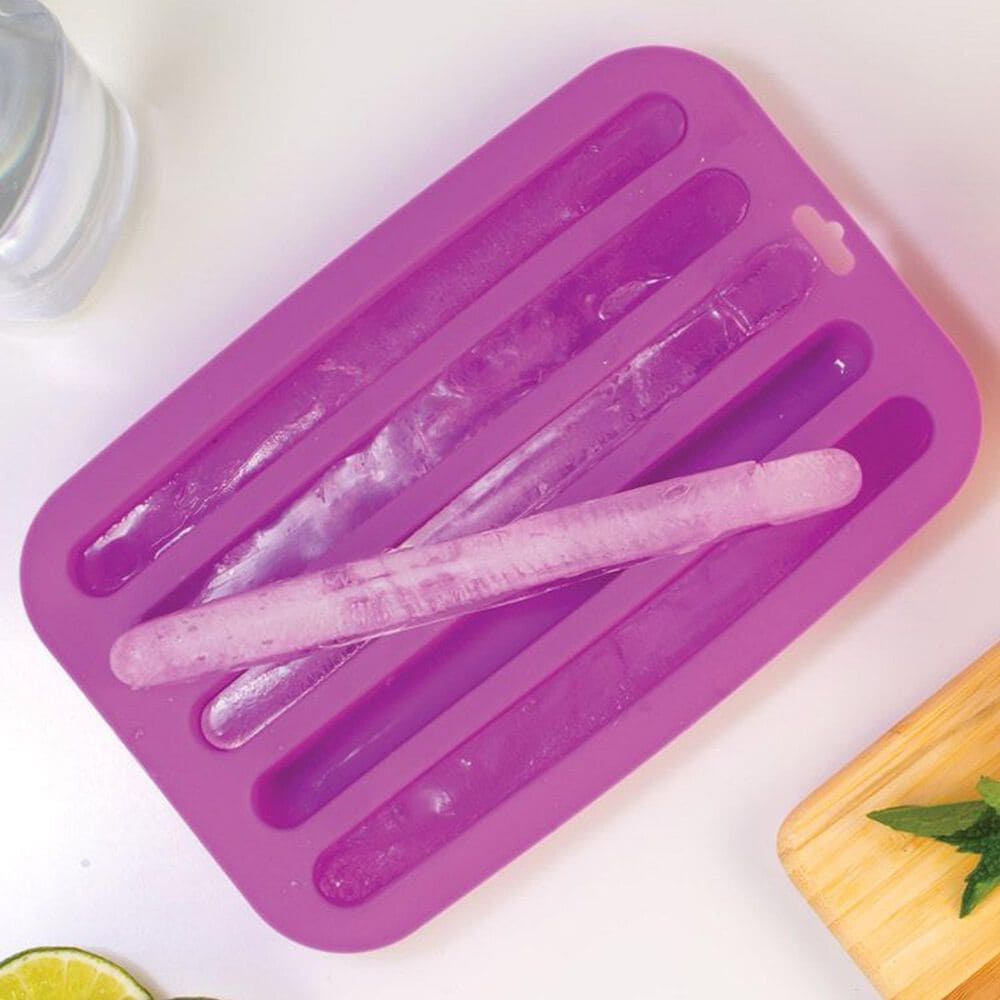 HIC Kitchen Water Bottle Ice Tray and Mold in Purple, , large