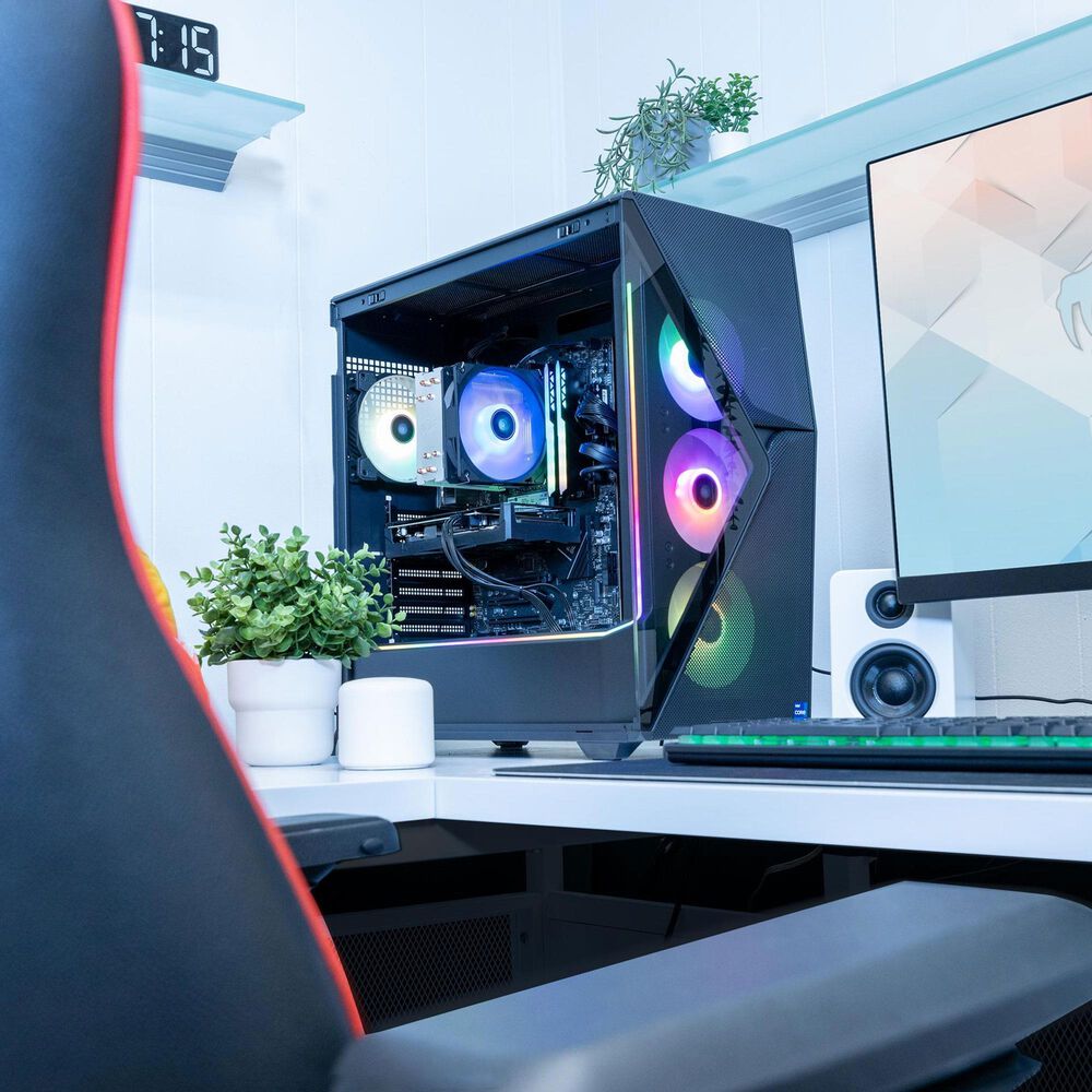 iBUYPOWER Slate 8 MESH Gaming PC Desktop | AMD Ryzen 7 8700F - 32GB RAM - NVIDIA GeForce RTX 5070 Graphics - 1TB SSD in Black, , large