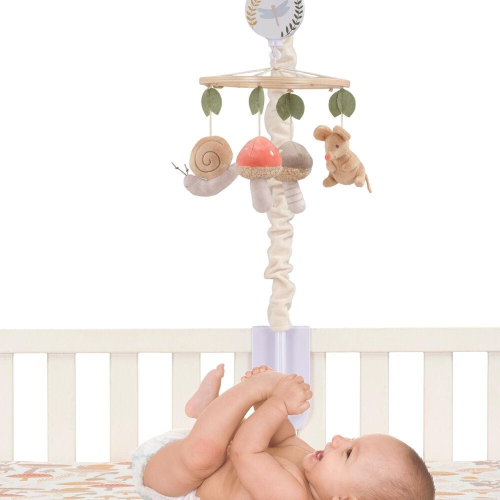 Lambs &amp; Ivy Mushroom Meadow Musical Baby Crib Mobile in Multicolor, , large