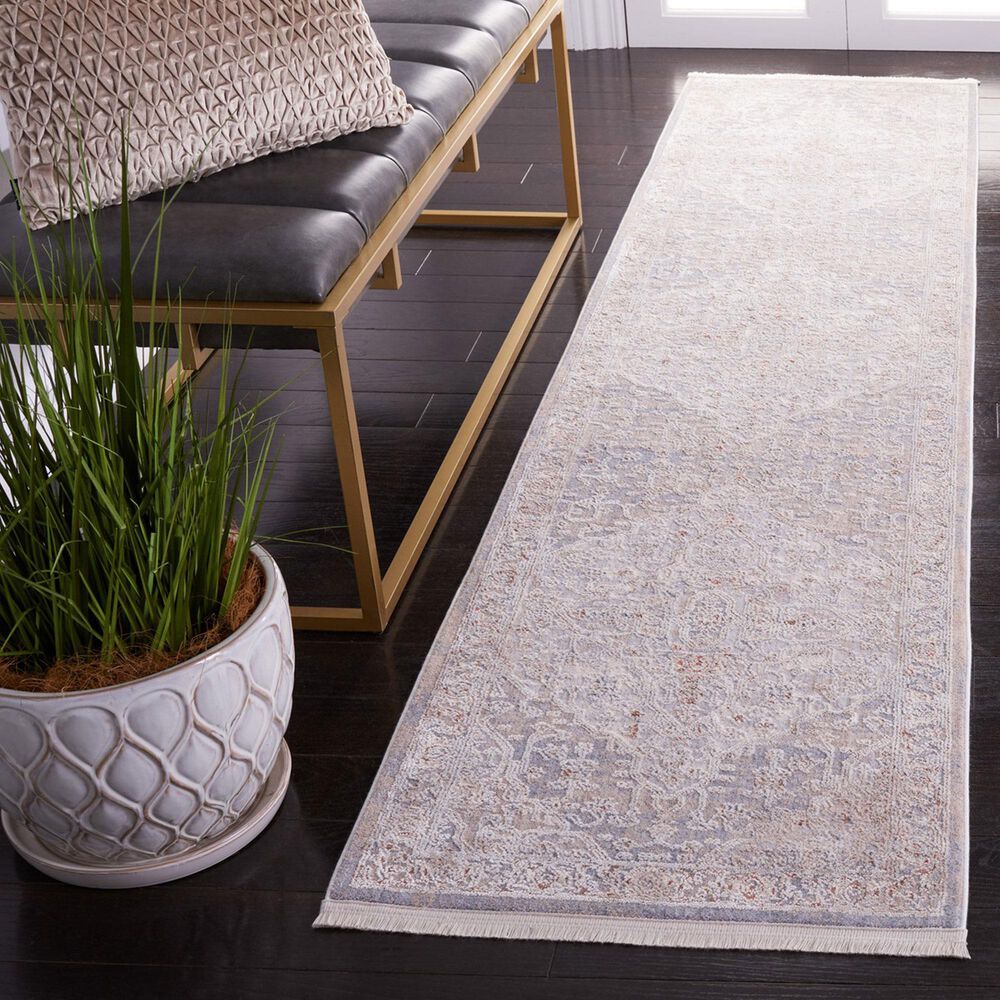Safavieh Marmara MRM320B 2&#39; x 8&#39; Beige, Blue and Rust Runner, , large