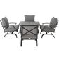 Gathercraft Franklin 5-Piece Firepit Chat Set in Gray, , large
