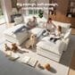 HOMLUX 107.87" Ultra-Comfort Chenille Sectional Sofa Set in White, , large