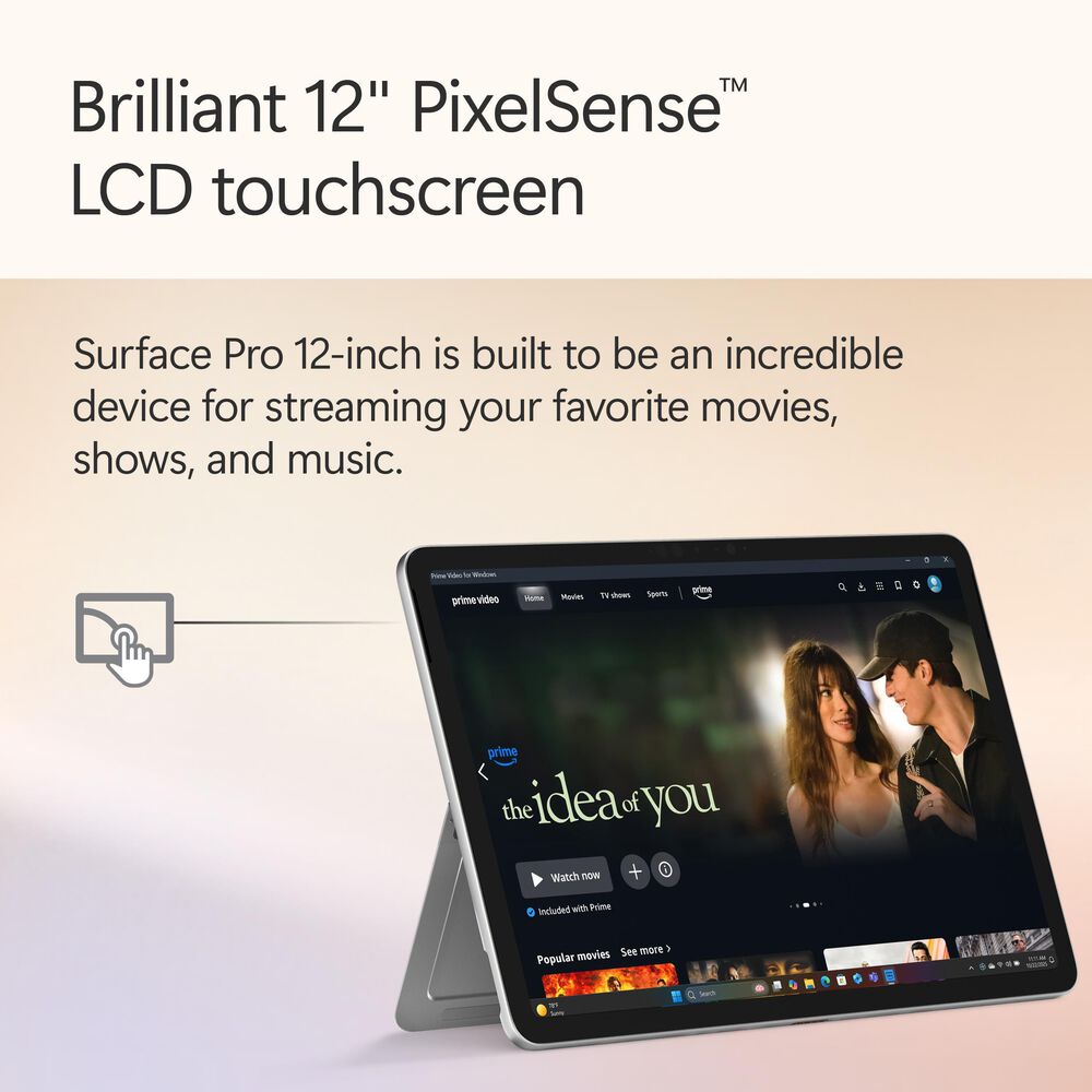 Microsoft Surface Pro Copilot+ PC 12&quot; Touch-Screen Tablet - Qualcomm Snapdragon X Plus - 16GB RAM - 512GB UFS - Windows 11 Home - Wi-Fi Only - Platinum - Device Only - &#40;Latest Model&#41;, , large