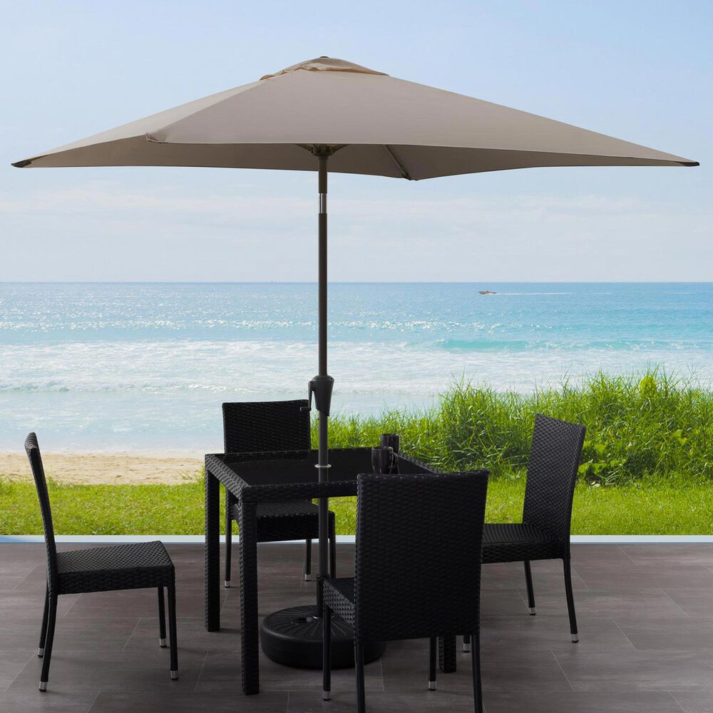 CorLiving 9' Square Tilting Patio Umbrella in Sand Grey, , large