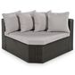 HOMLUX 7-piece Outdoor Conversation Set with Black Wicker in Light Gray, , large