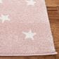 Safavieh Carousel 2" x 8" Pink and Grey Kids Runner, , large