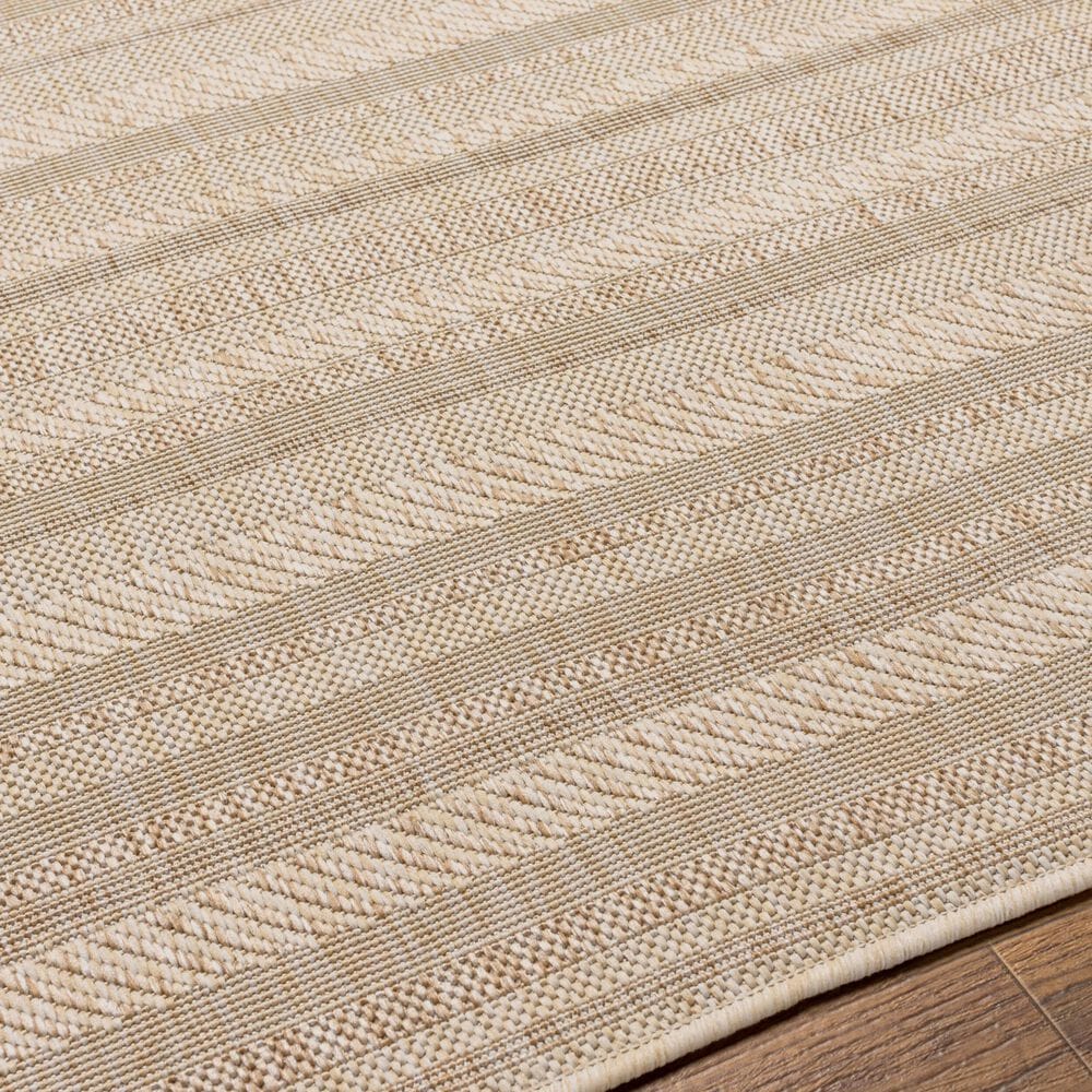 Surya Eagean EAG-2409 Light Beige, Brown, Cream and Light Brown 2&#39; x 2&#39;11&quot; Indoor/Outdoor Area Rug, , large