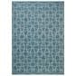 Loloi Easton Fog and Teal 4" x 6" Indoor/Outdoor Area Rug, , large