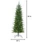 The Gerson Company 6.5" Pre-Lit Artificial Natural Cut Narrow Dover Pine with White Lights in Green, , large