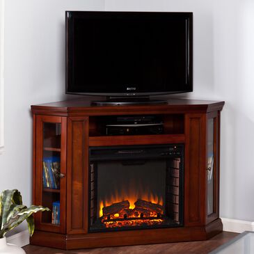 Southern Enterprises Anders Electric Convertible Media Fireplace in Brown Mahogany, , large