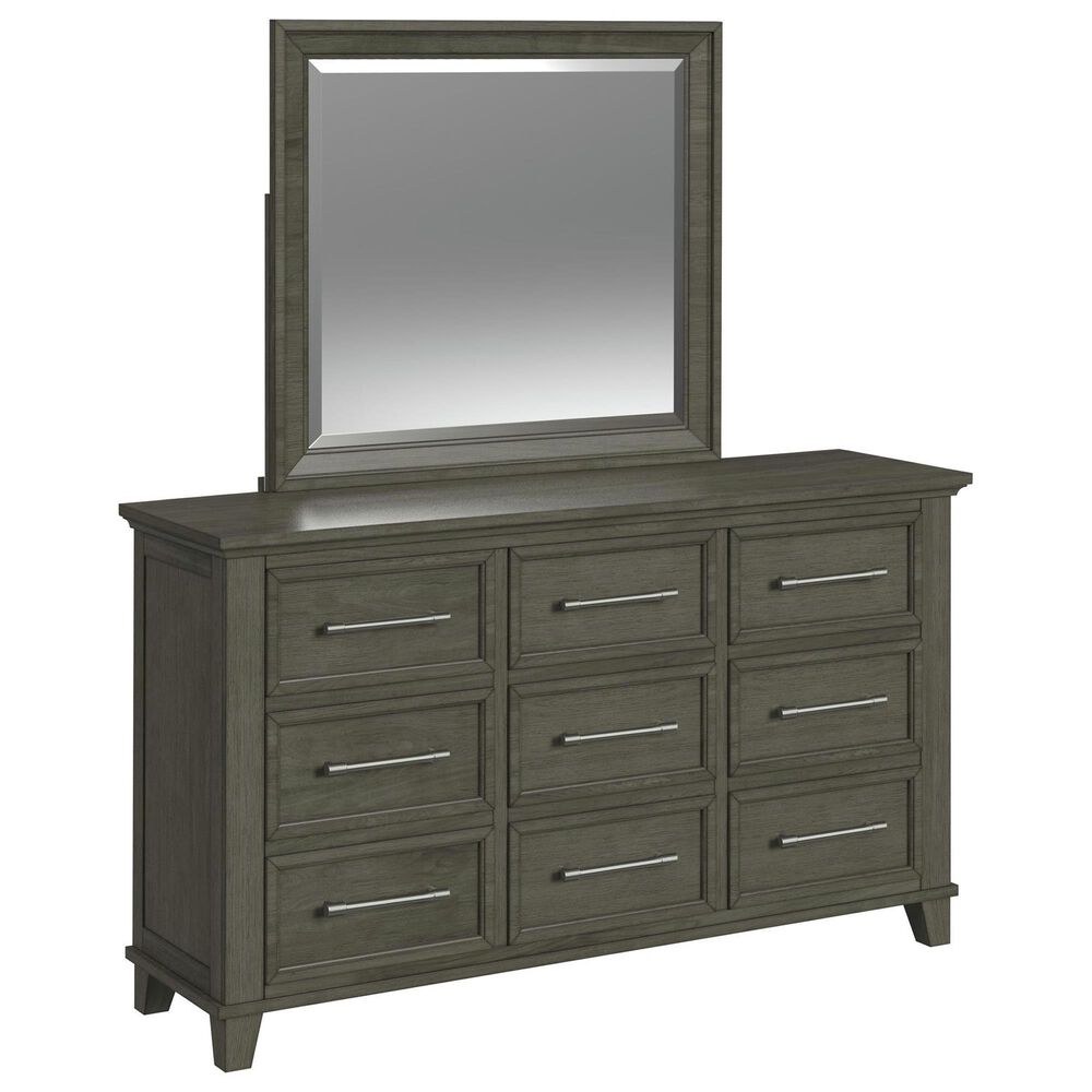 Mayberry Hill Canterbury 9-Drawer Dresser with Mirror in Ivory, , large
