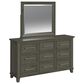 Mayberry Hill Canterbury 9-Drawer Dresser with Mirror in Ivory, , large