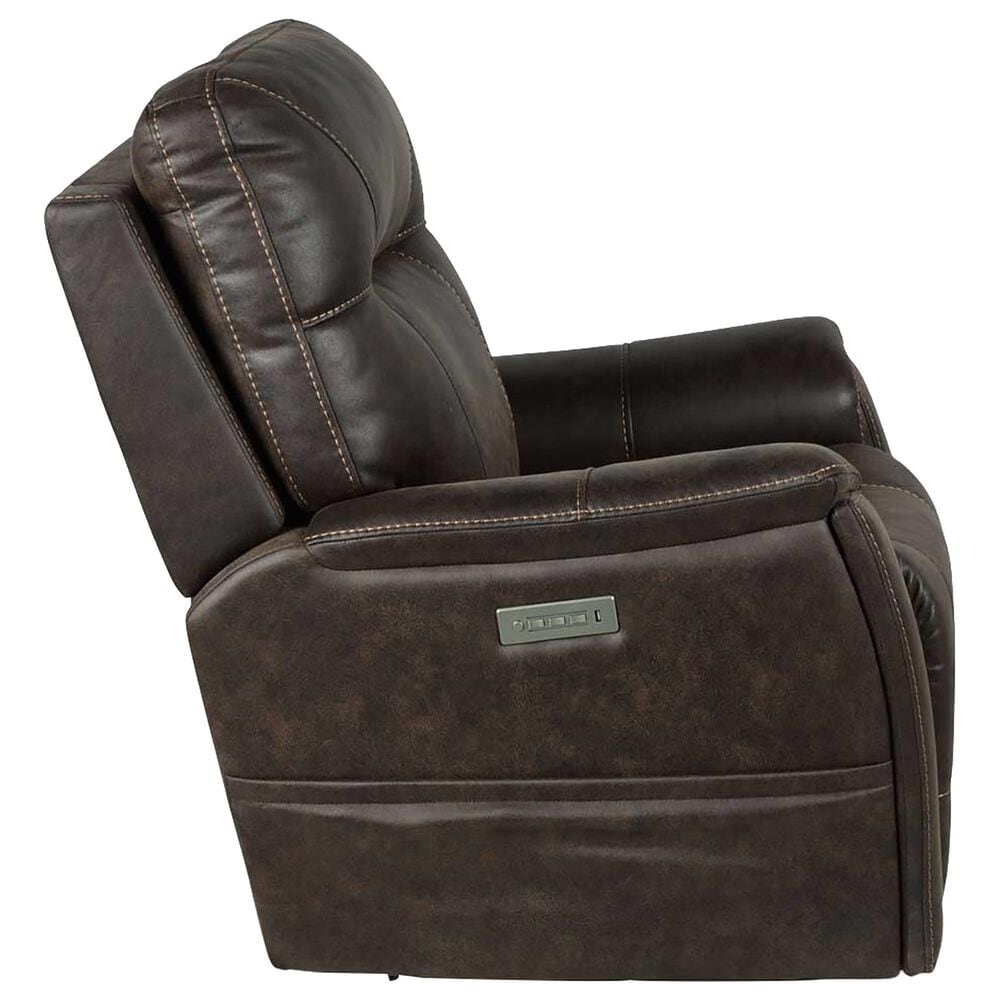 Steve Silver Lexington Triple Power Media Recliner in Saddle Brown, , large