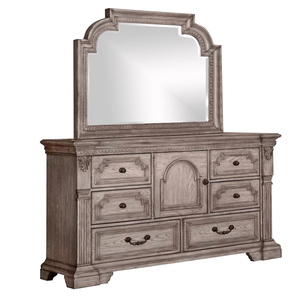 Sasha Lee 5 Piece King Storage Bedroom Set in Light Taupe, , large