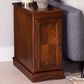 Linon Home Decor Barron Accent Table with USB Charging Station in Hazelnut, , large