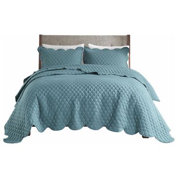 Hampton Park Nala 3-Piece Full/Queen Quilt Set in Teal, , large