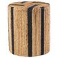 Maple and Jade Banana Leaf Drum Linear Wrapped End Table in Brown and Navy Blue, , large