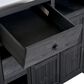 Hearth and Haven Outdoor Kitchen Island Cart with Extendable Stainless Steel Top and Adjustable Shelf in Black, , large